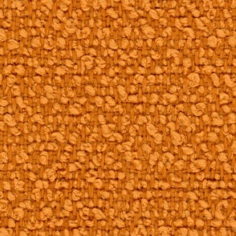 Orange wool blend fabric texture with a dense, nubby weave and visible “lapalma Fiocco 9303” label along the bottom edge.